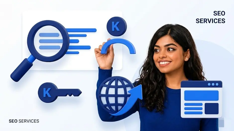 SEO services in Ahmedabad by Meenal Digital Marketer — keyword research, search ranking growth, website optimisation and organic traffic strategies
